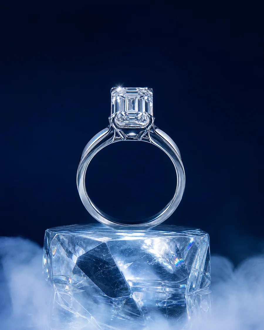 Ice crystal product photography reference