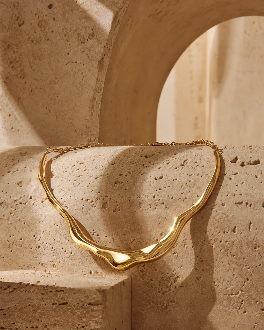 Travertine gold product photography reference