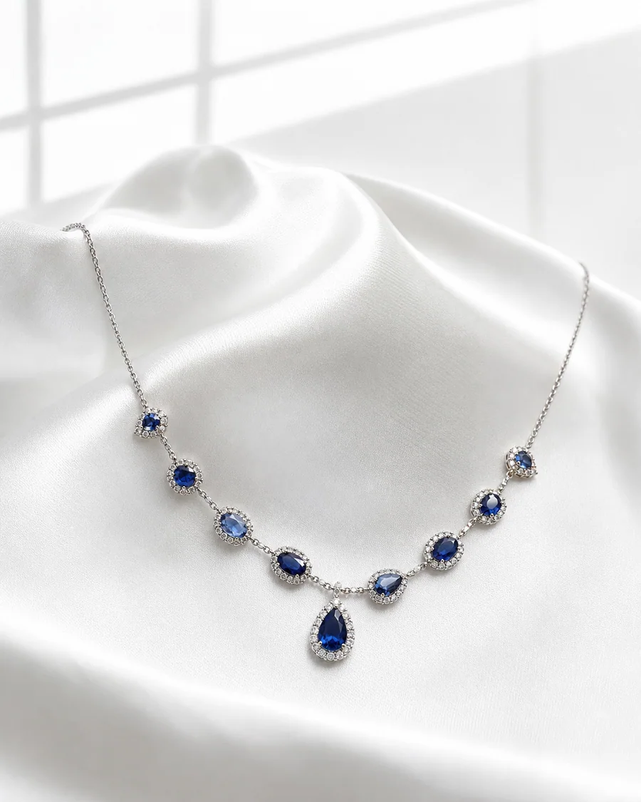 Sapphire silk product photography reference