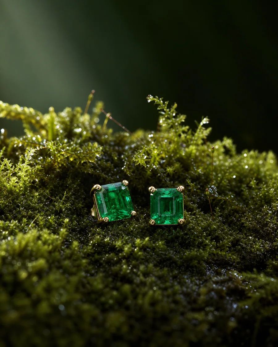 Emerald moss product photography reference