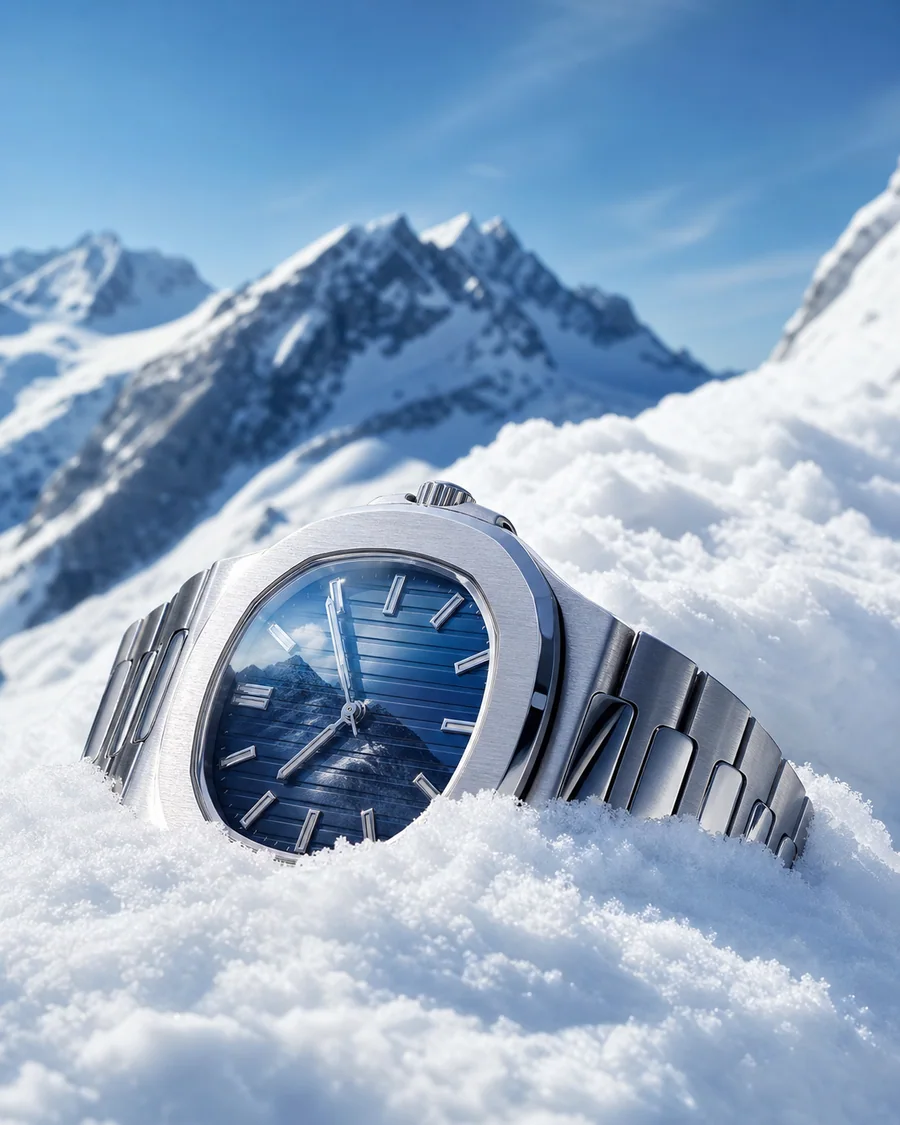 Alpine watch product photography reference