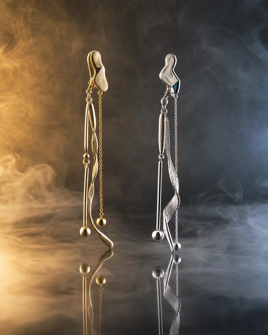 Split metal product photography reference