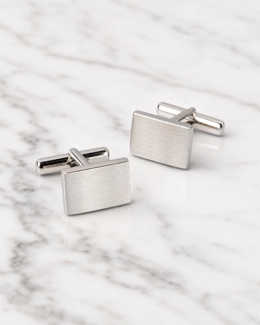 Marble cufflinks product photography reference