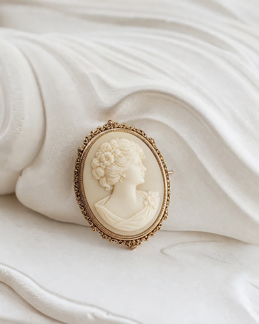 Plaster cameo product photography reference
