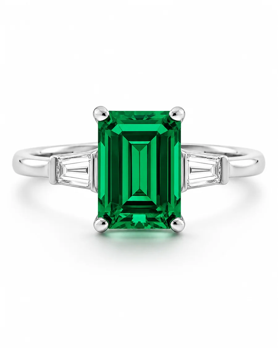 White emerald product photography reference