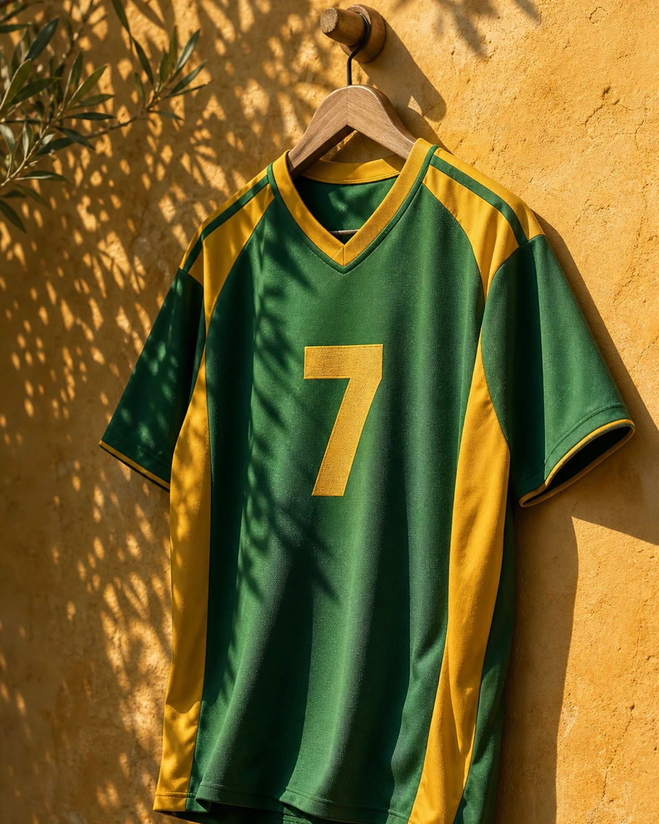 Sunlit sportswear product photography reference