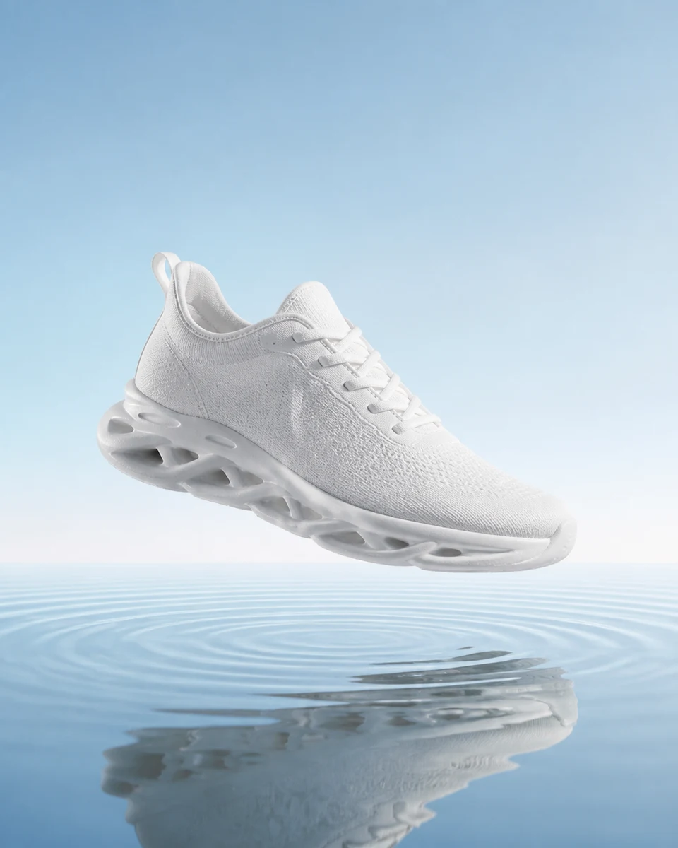 Weightless ripple product photography reference