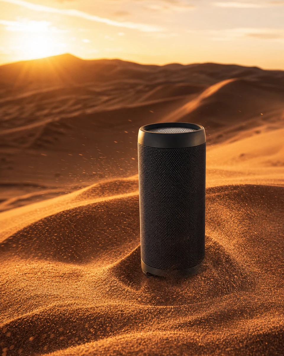 Desert sound product photography reference