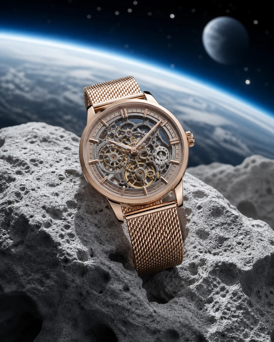 Lunar mechanics product photography reference