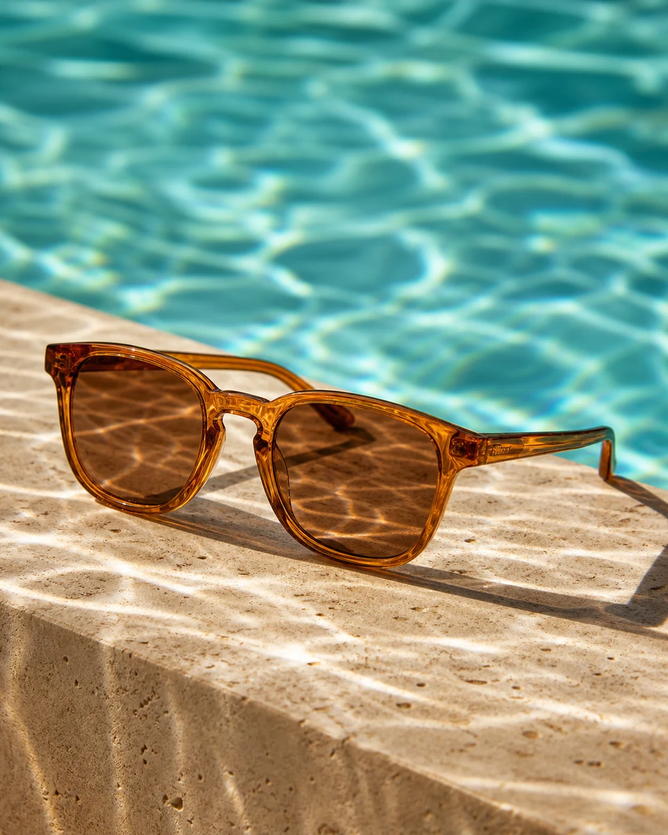 Pool caustics product photography reference