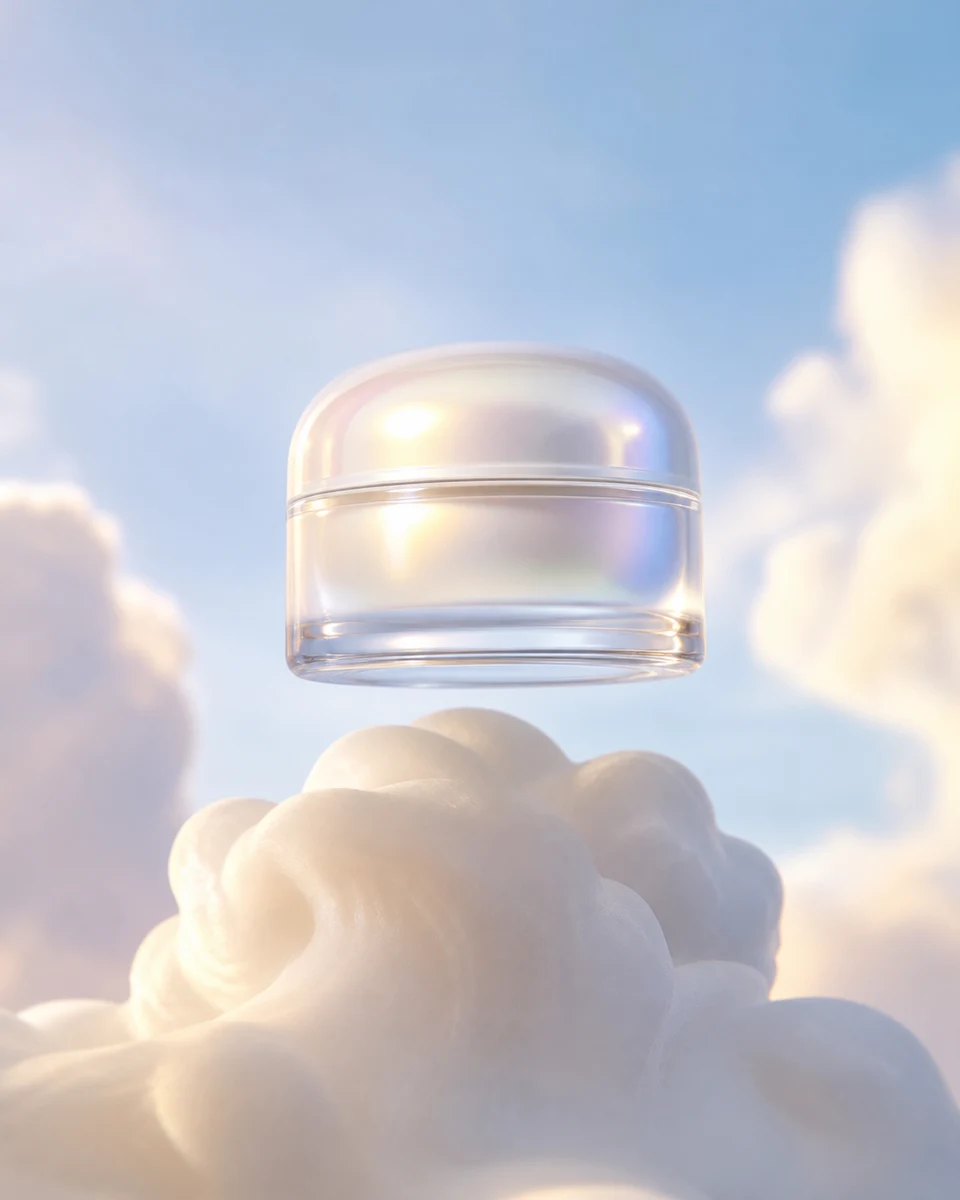 Cloud skin product photography reference