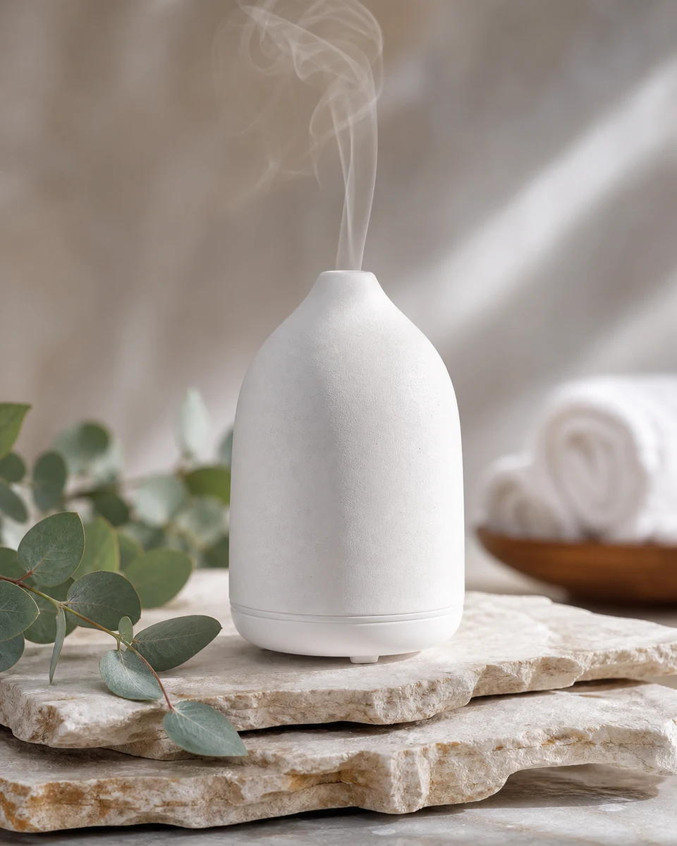 Limestone calm product photography reference