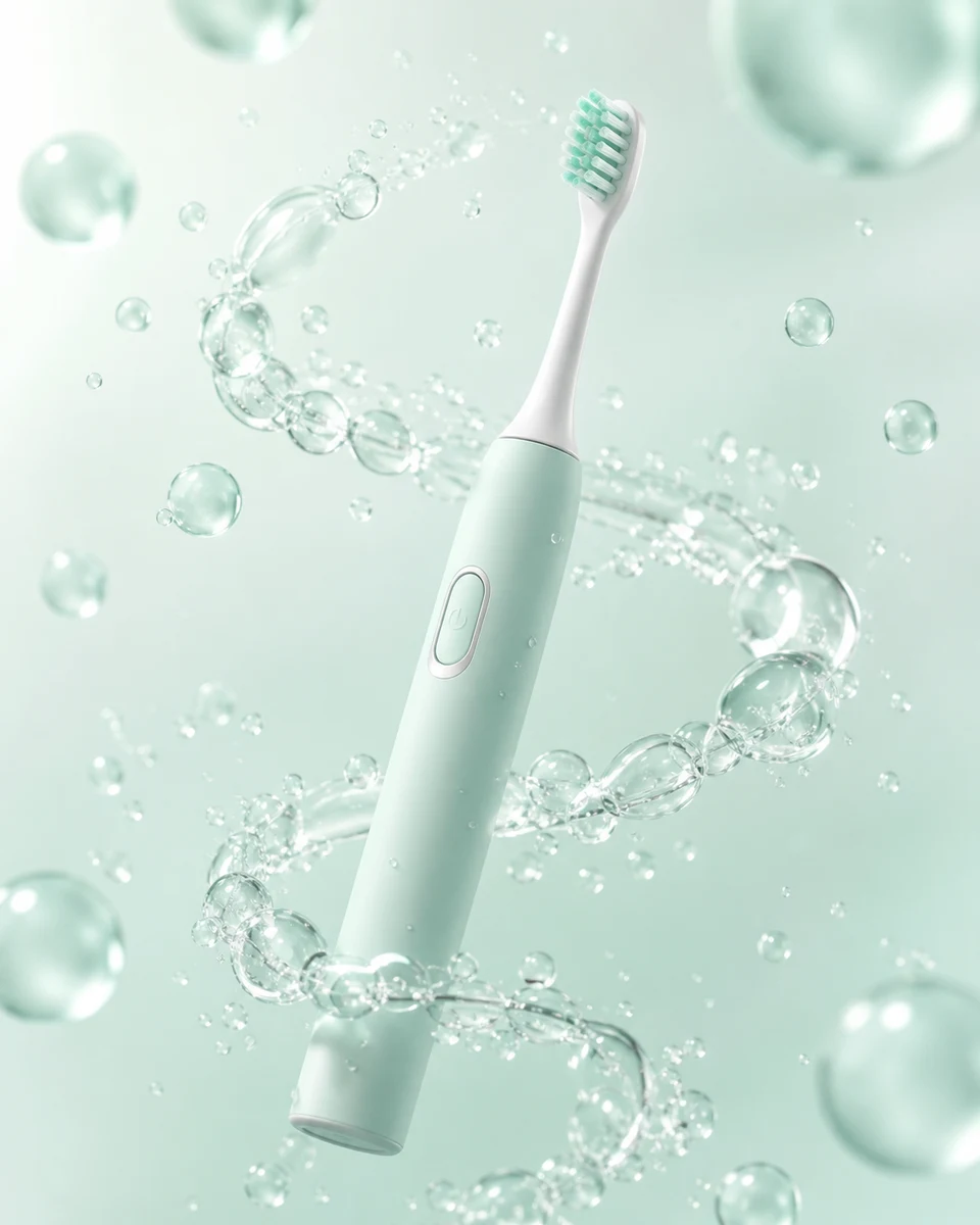 Mint clean product photography reference