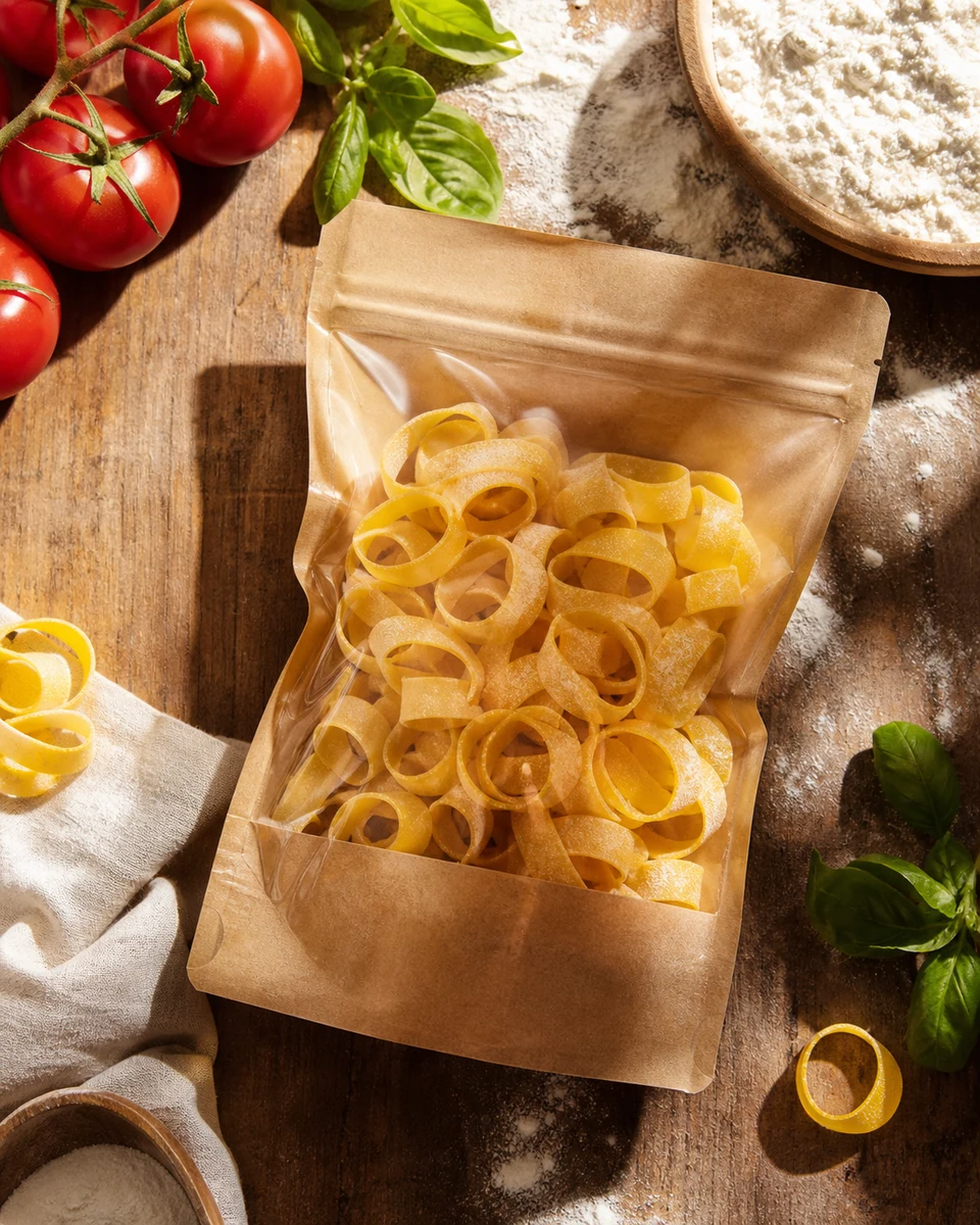 Sunlit pantry product photography reference
