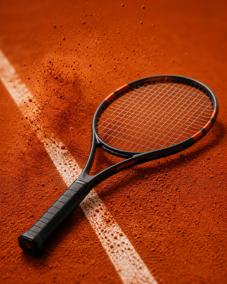 Clay court product photography reference