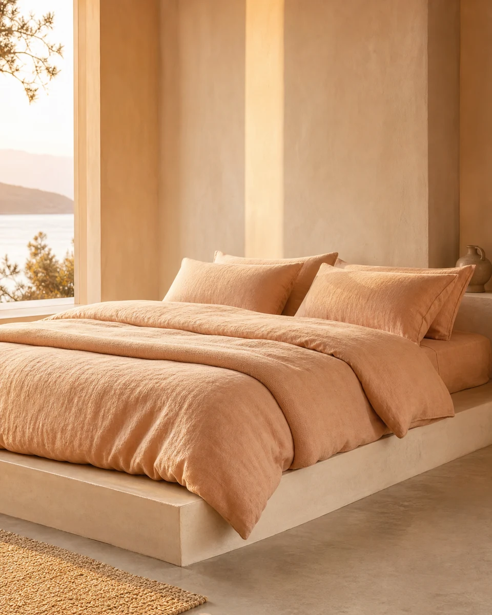 Peach sunrise product photography reference
