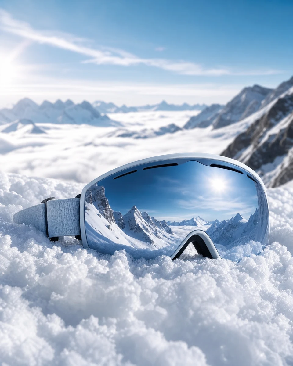 Alpine reflection product photography reference