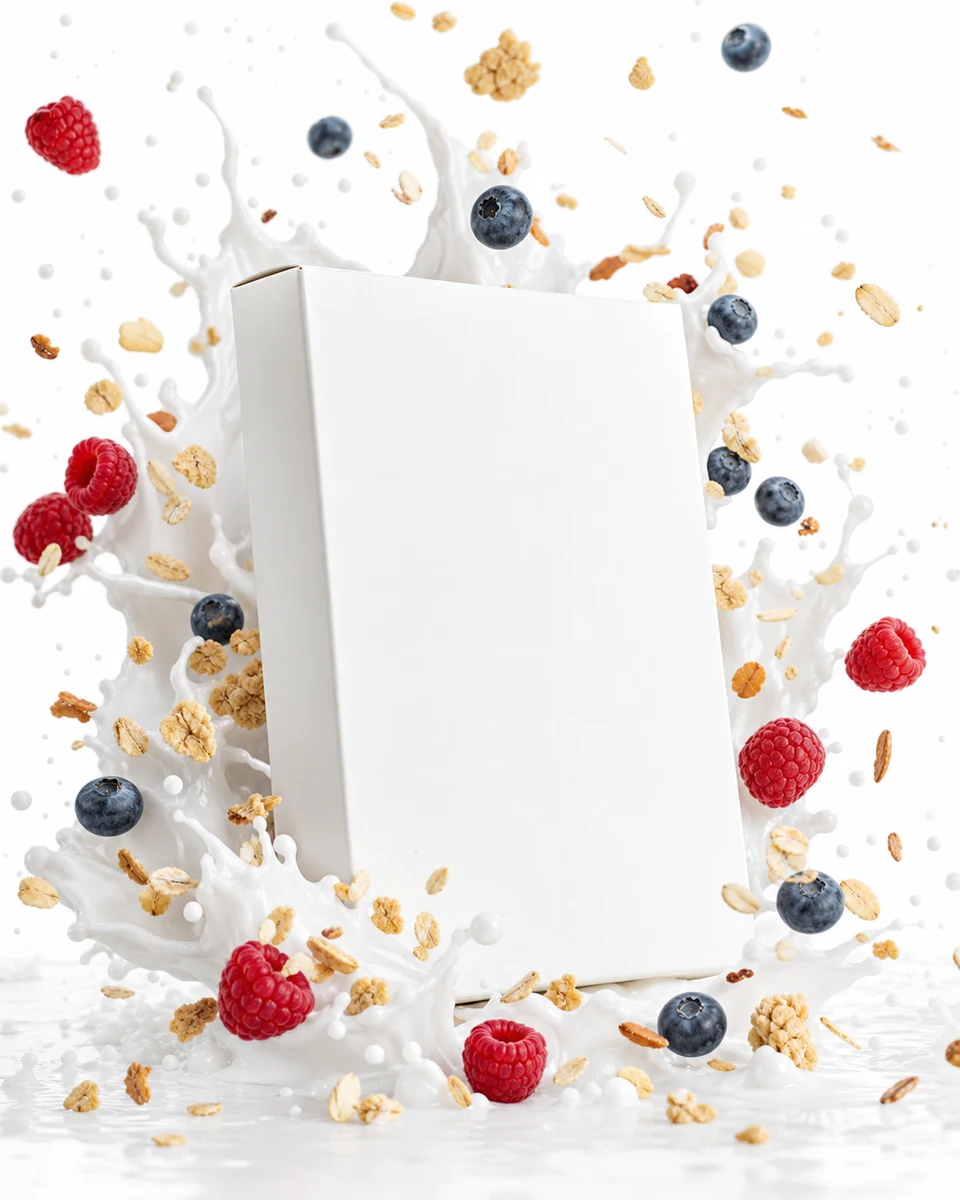 Breakfast motion product photography reference