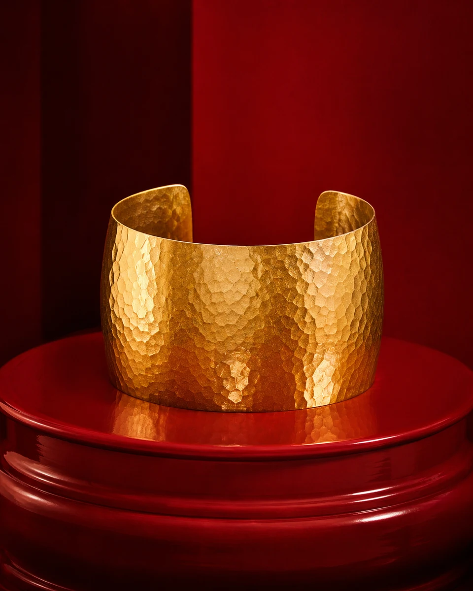 Vermilion gold product photography reference